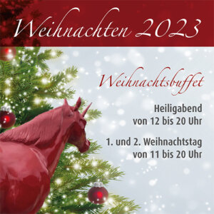 Weihnachtsspeisekarte 2023 Hotel-Restaurant Rotes Einhorn Düren