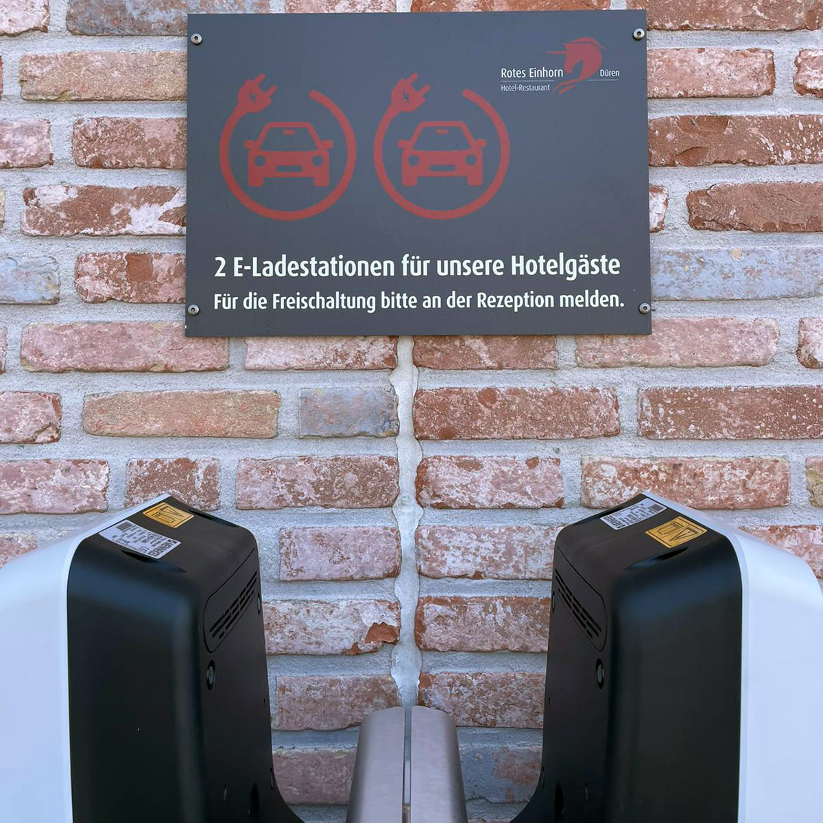 Unsere 2 E-Ladestationen für Hotelgäste